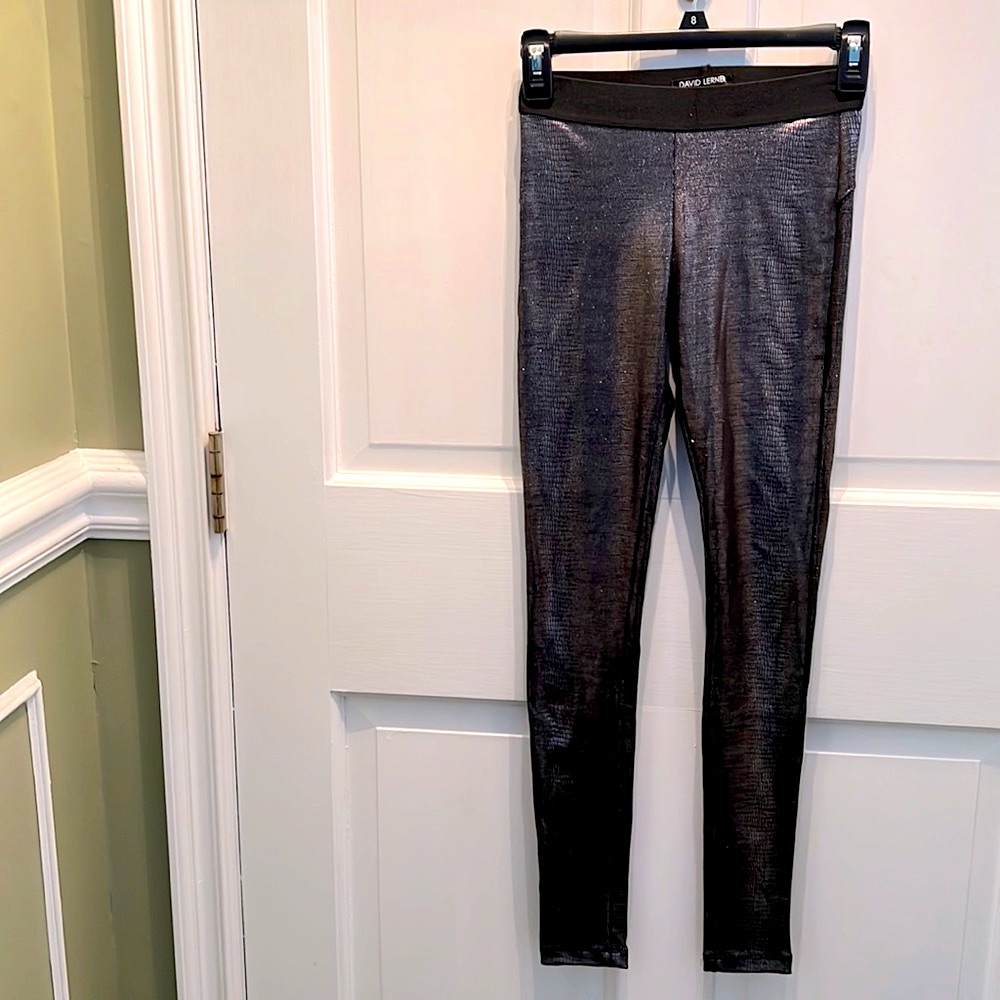 Save 15.00! Nwot David Lerner Pewter Leggings. They Are 92% Nylon And 8% Spandex